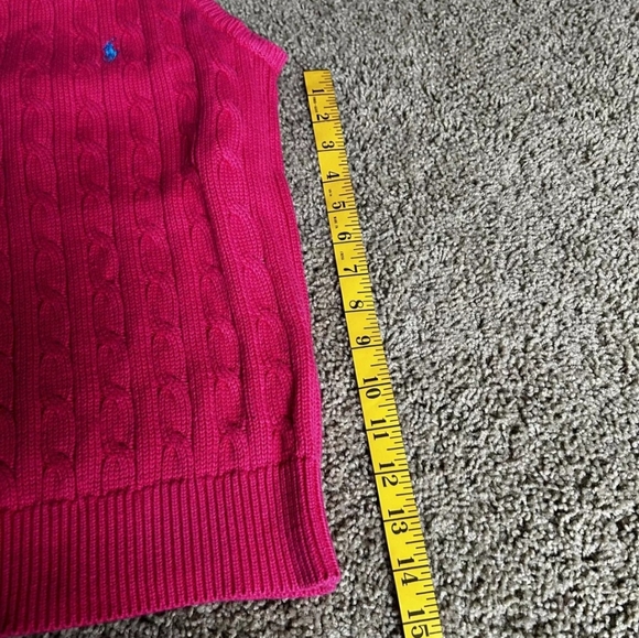 Ralph Lauren Pink Sleeveless Cable Knit Halter Top Womens Size Medium - Picture 4 of 5